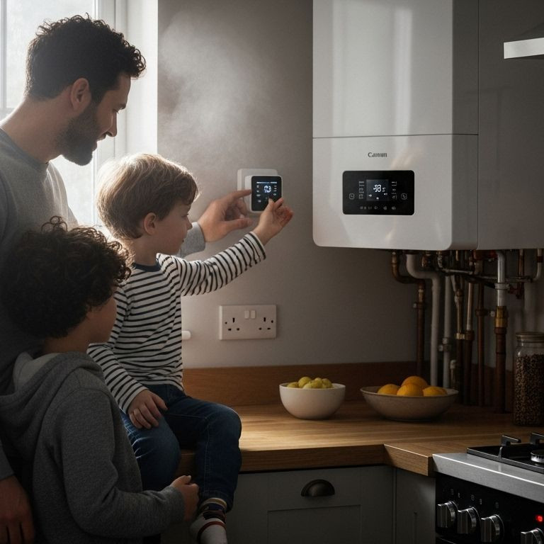 boiler heating family home